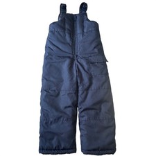 London Fog Kids Snow Bib Overalls Navy Size 4 S Insulated Winter Ski Pants EUC