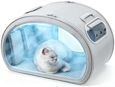 Pecute Cooling Dog House,with Cooling Mat for Small Dogs,Cat Bed,M,Gray