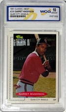 Garret Anderson 1991 Classic Best Rookie Card #258- WCG Graded 10 Gem Mint. rookie card picture