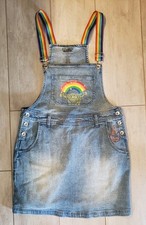 Spongebob Square Pants Overalls Ranbow Large L Denim