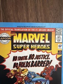 Marvel Super Heroes Capcom Video Game Print Ad Sega Saturn Sony PlayStation 