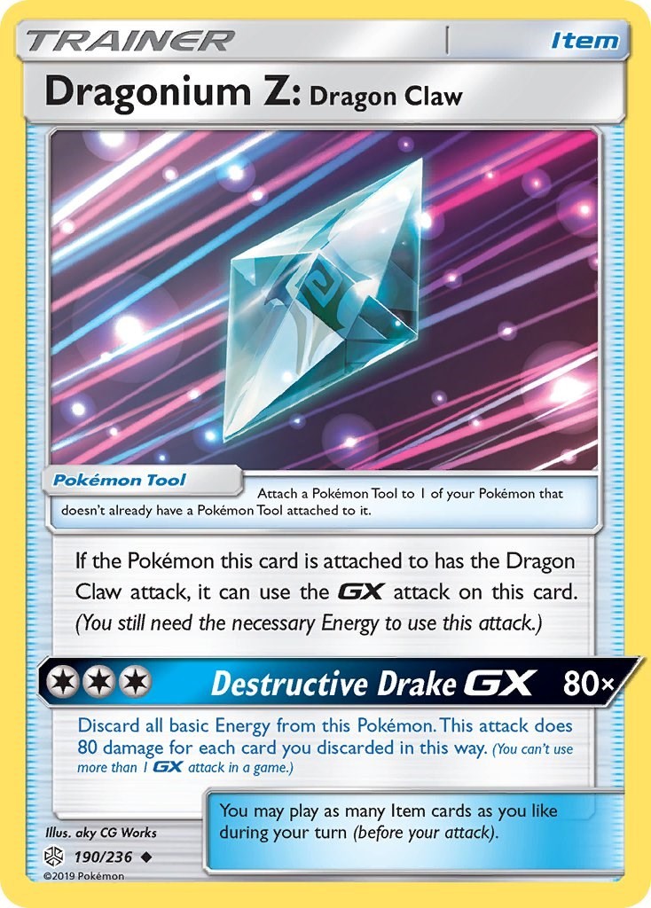 Dragonium Z: Dragon Claw - [SM12 - 190/236] - NM - SM - Cosmic Eclipse - Pokemon