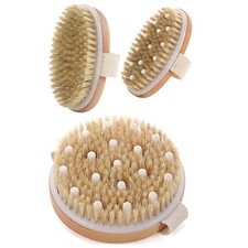 1pcs Exfoliating Wooden Body Massage Shower Brush Natural Bristle Bath Brush