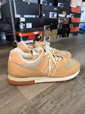 New Balance 574v2 Suede Mesh Low Top Sneakers Caramel Rust Tan ML574B72