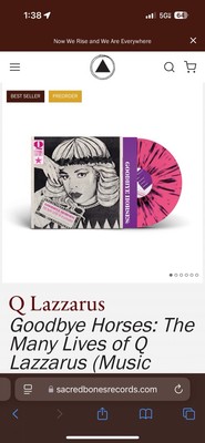 Q LAZZARUS GOODBYE HORSES: THE MANY LIVES OF... * SACRED BONES EXCLUSIVE VINYL