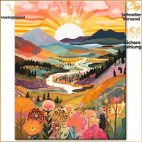Malen Nach Zahlen Erwachsene Diy Landschaft 40X50Cm Mit Pinsel Acrylfarben Deko