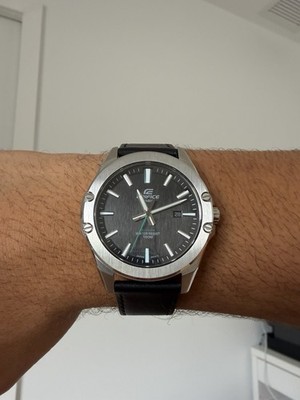 Casio Edifice EFR-S107L-1AVUDF Quartz Sapphire 100m Black Dial Leather