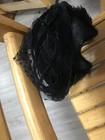 VTG BLACK  SKULL CAP  FASCINATOR HAT Netting & Feathers  — photo 5