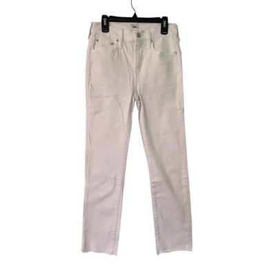 Edwin Women s 25 Optic White Bree Crop Slim Straight Premium Jeans 25x26