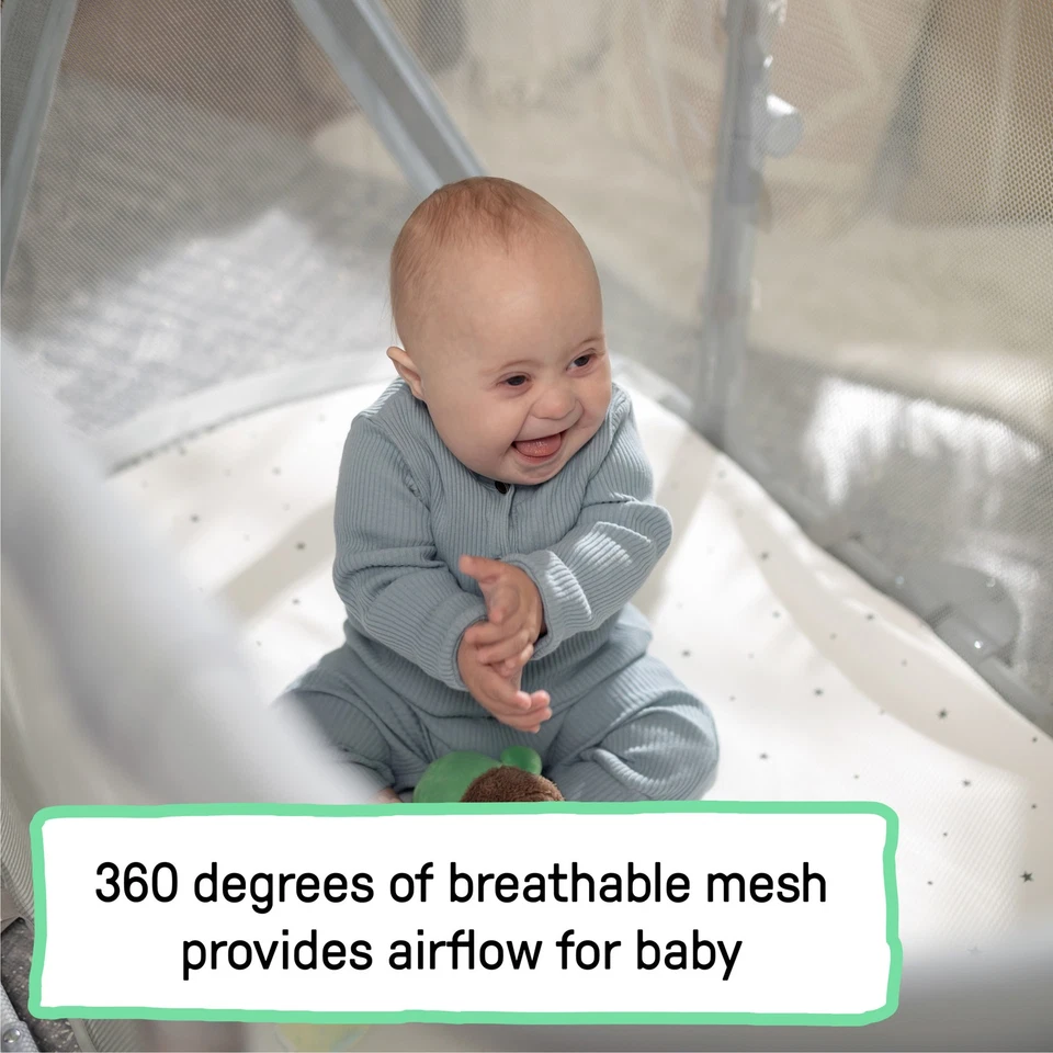 Ingenuity Dream Retreat 三合一便携式摇篮和游戏床,0-3 岁,中性 — 第 4/4 张图片