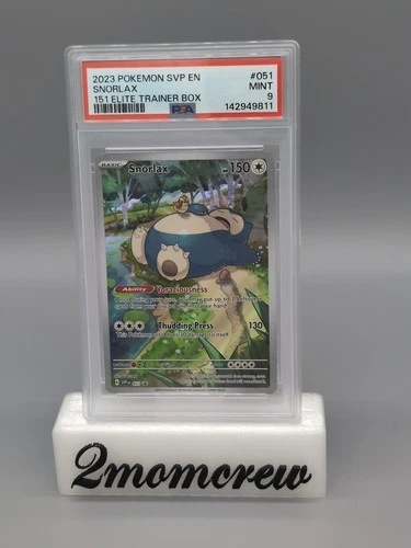 Pokémon TCG Snorlax ETB SVP 051 Black Star Promo Card PSA 9!