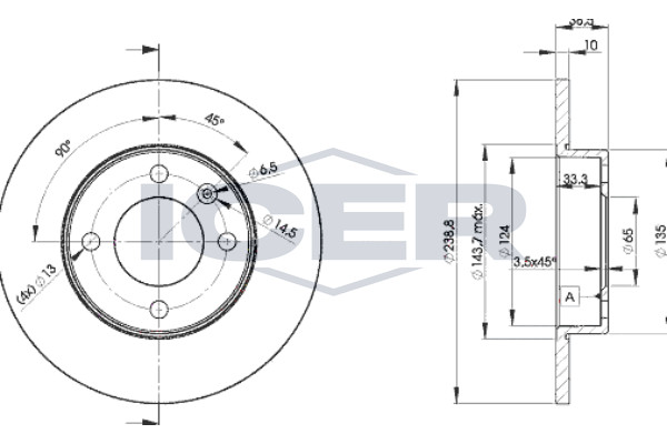 Fremax Bremsscheiben FüR Audi 100 C1 Stufenheck Limo 50 80 B1 B2 VW Derby 68-02-image