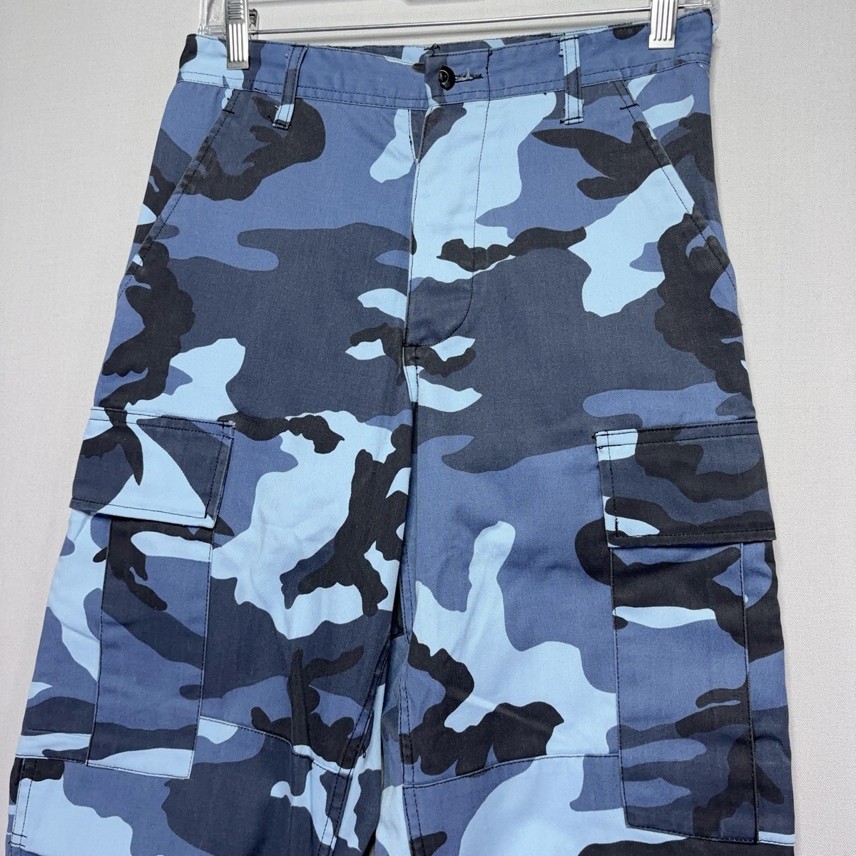 パンツ Shirt Pattern Camo Baggy Short(L.Blue) Military Cargo Pants - Navy / Baby Blue Camouflage - Baggy