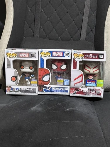Funko Spider-Man Convention EXCLUSIVES SDCC & Funko Fair Bundle 3 W/ Protector