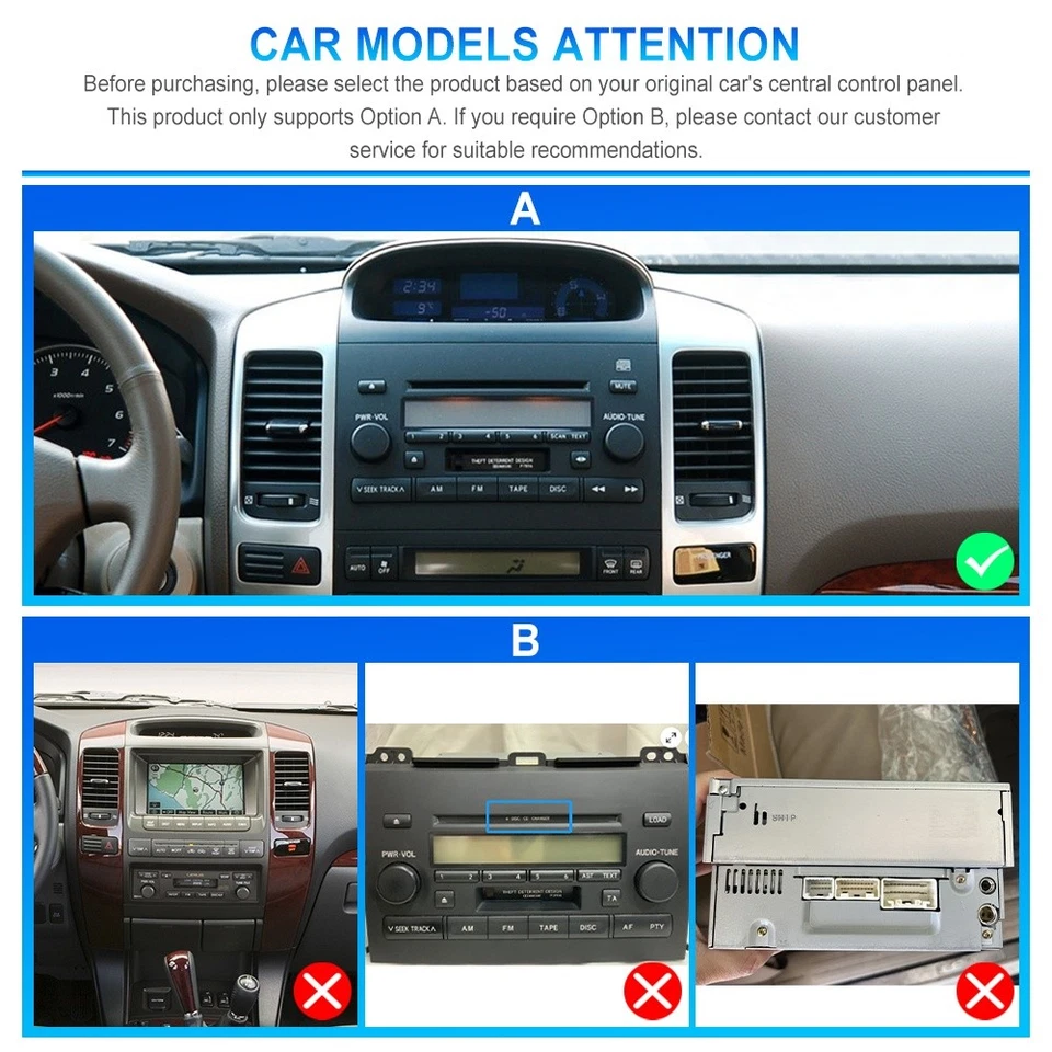 9" For Lexus GX470 2003-2009 Car GPS Stereo Radio Apple CarPlay Navi Android 15 Foto 4 de 4