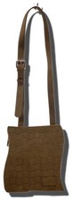 Sac à bandoulière Dime en daim camel authentique hommes D:1,38” H:9,06”...
