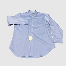 NEW Ralph Lauren Button Down Shirt Mens 16.5 32/33 Blue Flesh Pony Classic NWT