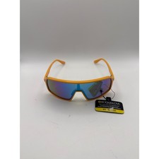Body Glove Shield Sunglasses Blue Mirrored Lens Retro Sporty Neon Wrap New