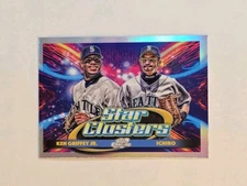 2025 Topps Cosmic Chrome Ken Griffey Jr. & Ichiro Star Clusters Refractor M's