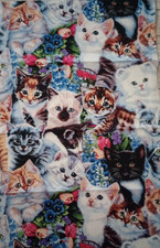 cats  kitty fun fabric 17 x  11 inch new