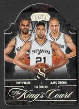 2024-25 Silhouette SPURS THE KING'S COURT Parker, Duncan, Ginobili #08/25