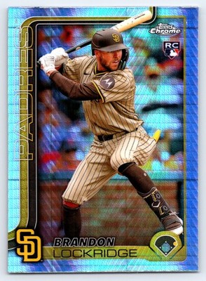 2025 Topps Chrome Baseball Brandon Lockridge RC Prism San Diego Padres #106