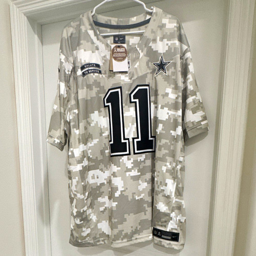 Nike Dallas Cowboys Micah Parsons #11 Salute To Service Gray Camo Jersey 3XL