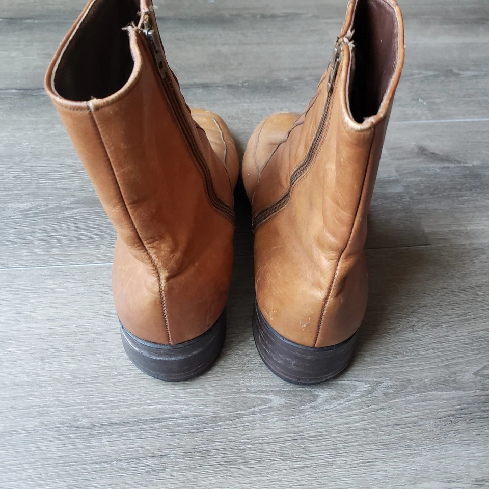 De Colección Años 70 Bostoniano Caramelo Marrón Chelsea Beatle Botines Para Hombre Talla 9.5 D/B Hippie Foto 4 de 4