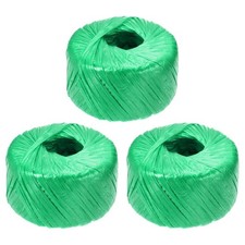 3 Rolls Polyester Nylon Plastic Rope Twine, 100m/328ft Plastic Rope, Green
