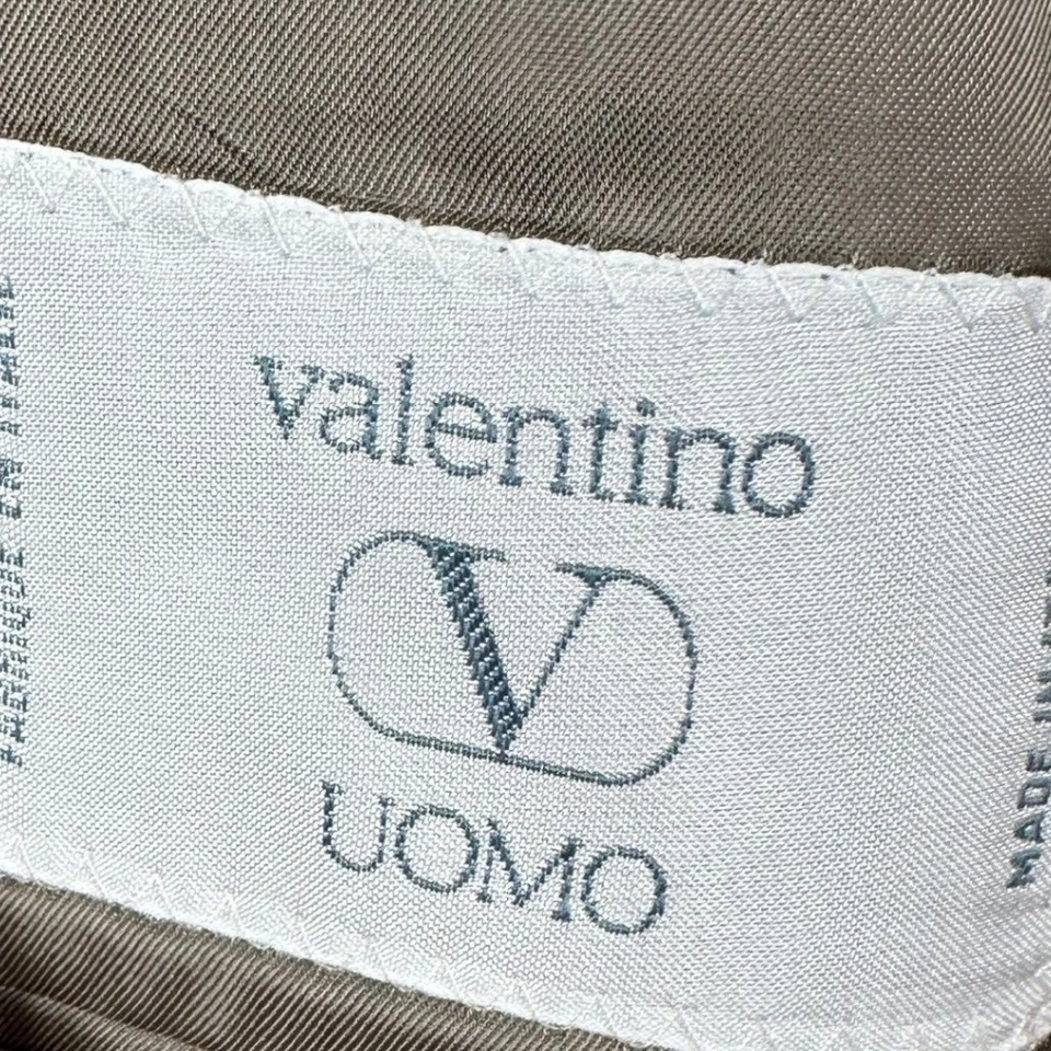 Valentino Uomo Pure Virgin Шерсть Спортивное пальто Блейзер Мужской 44 Короткий Коричневый 2 Пуговицы - Изображение 4 из 4