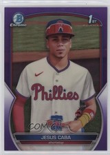 2023 Bowman Chrome Prospects Purple Refractor 206/250 Starlyn Caba Jesus w5b