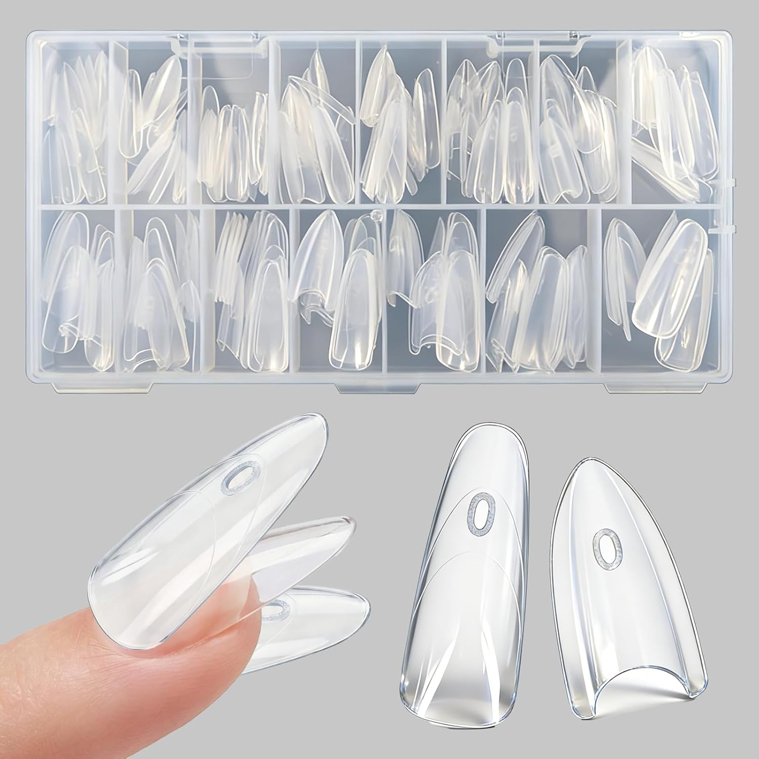 240PCS Sandwich Dual Nail Forms – Dual-Sided Extension Moulds for Builder Gel| 1