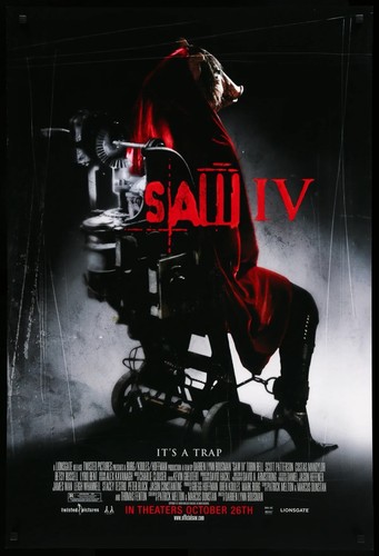Saw IV One-Sheet, Original, Displayed in Theater