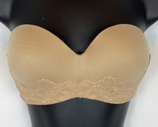 Victoria's Secret Beige Lacey 32D Body By Victoria Liner Optional Strapless VS