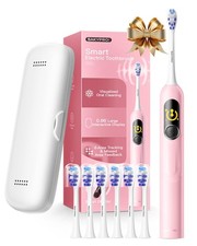SAKYPRORAL AI Electric Toothbrush w/ 6 Brush Heads, Smart Sonic Toothbrush fo...