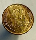 1955-S Lincoln Wheat - Mixed Alloy Reverse - Die Breaks - BU - Ugly Spot