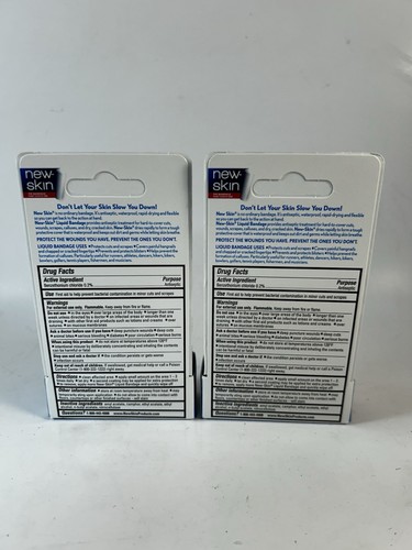 2 Pack New Skin Liquid Bandage 0.3 Fl Oz First Aid Antiseptic Liquid Bandage - Picture 3 of 3
