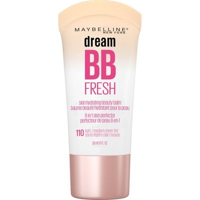 Maybelline Dream Fresh Skin Hydrating 1 Fl Oz (Pack of 1), 110 LIGHT/MEDIUM 