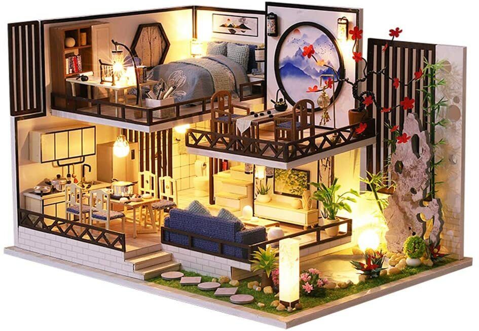 Miniture House Set CuteBee DIY 01 to 04 Wooden Doll House JAPAN NEW