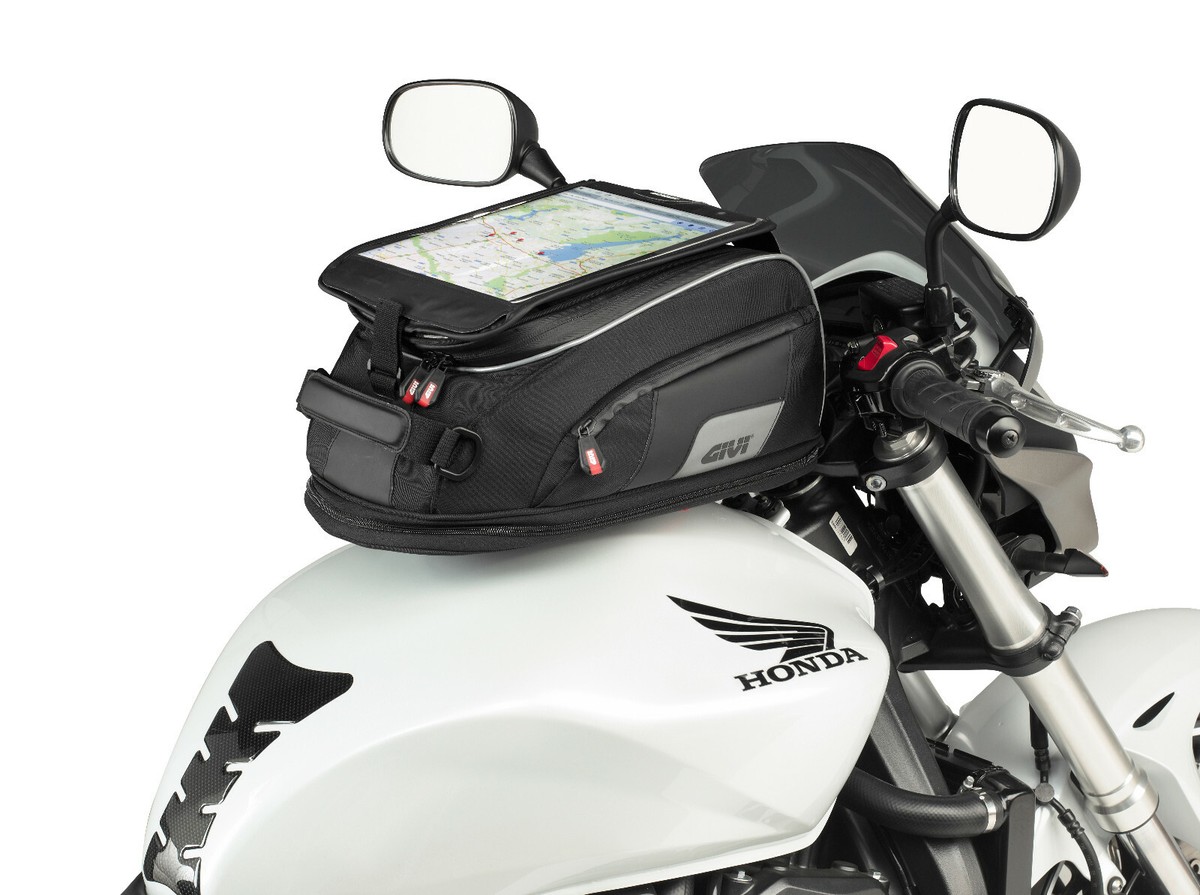 Givi XS307 Y 15 Litre Motorcycle Tank Bag & Yamaha MT07 Tank Ring - Black