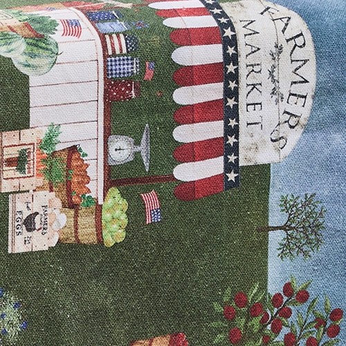 Hometown Celebration Table Runner 14"x42" Americana Country Fair Patriotic Park - Picture 3 of 3