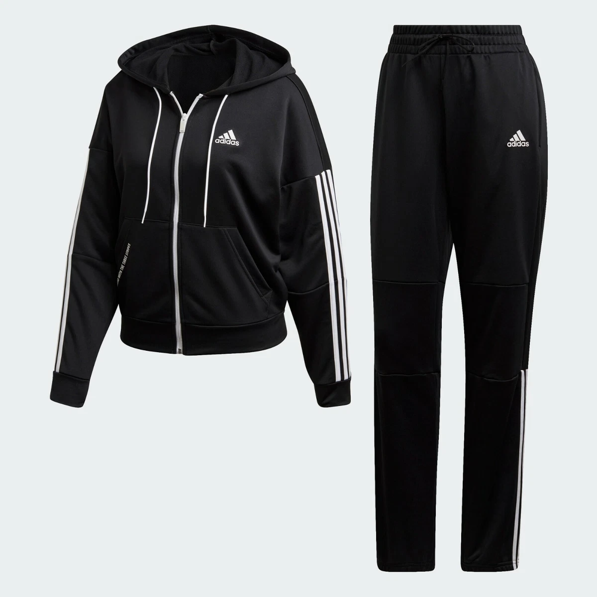 Adidas womens hotsell grey tracksuit