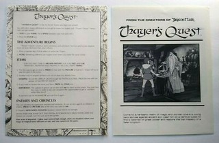 Thayer's Quest Arcade Flyer Original Laser Game Art RDI Video Systems RARE 1984