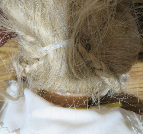 Vintage Engel Puppe 17" DOLL #135 Blonde Hair4 Yellow Dress w/apron - Picture 18 of 24