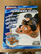 Banzai Polar Pals Reindeer Sled Inflatable Ages 5 Up