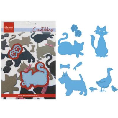 Präge- Stanzschablone Tiere Hund Katze Ganz Ente Marianne Design Creatables