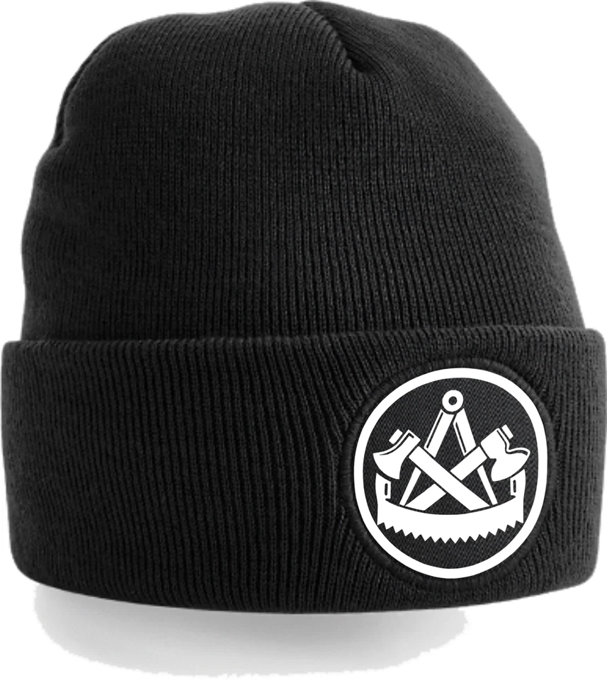 MARKENLOS Zimmerer Zimmermann Beanie Wintermütze Zunft Handwerk Beruf Geshenk Tradition 00