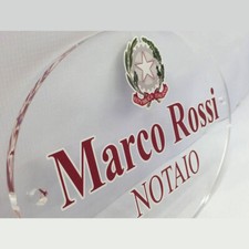 TARGA TARGHE PLEXIGLASS PLEXIGLAS PERSONALIZZATA DISTANZIALI ESCL. SPESSORE 5mm