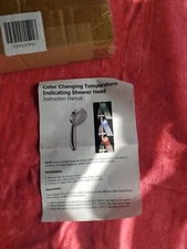 3 Color LED Auto Changing Fixed Shower Head Temperature Sensor Bath Sprinkler