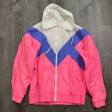 Vtg Gitano Activewear Womans 80s Style Jacket Zip Multicolor Colorblock Size S